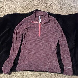 lululemon athletica Heathered Purple Quarter-Zip Sweater